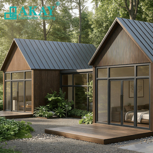 Maisons préfabriquées modernes de luxe en conteneurs, fabriquées en Chine, avec grandes fenêtres et terrasse ouverte, pour projets de villas de villégiature haut de gamme et d'hébergements touristiques. - Product Image 3