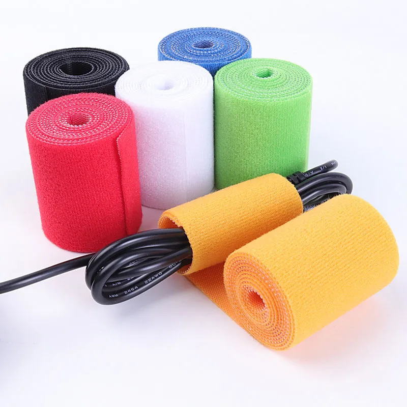 Adjustable Cable Ties Colorful Flexible Velcroes Hook and Loop Elastic Patch Velcroes Custom Nylon Colorful Flexible Velcroes