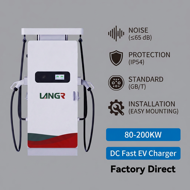 New Fast Charging EV Station 80kW 120kW 160kW DC Electric Car Charger Commercial Floor Stand Charging Pile Liquid Cooling IP54