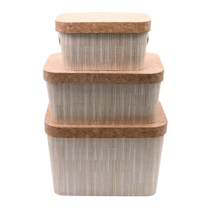 Custom design multipurpose household paper boxes cardboard storage boxes bins with lid storage basket box