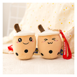 Wholesale 10cm Kawaii Cute <strong>Boba</strong> Tea Stuffed Animal Toy Keychains Multiple Emotion Keychains with <strong>Boba</strong> Milk Tea <strong>Plush</strong> - Product Image 1