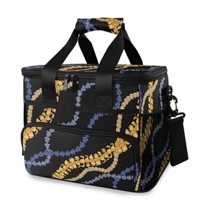 Hawaii Lei Flower Portable Customized Travel Food Takeway Women's Shoulder Bag Large Beach Insulated Picnic Cooler Bag - Product Image 1