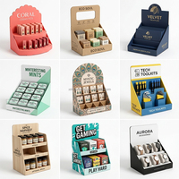 Boîte de présentation en carton ondulé personnalisée, boîte de présentation de comptoir pour la vente au détail, boîte de présentation PDQ avec séparateurs pour désinfectant pour les mains
