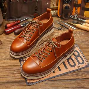 Zapatos Oxford de Piel Genuina de Vacuno de Alta Gama para Hombre, Novedad de Otoño, Impermeables, Formales, Casuales de Negocios, con Suela Suave y Gruesa - Product Image 1