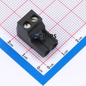 796641-2 Plug-in Terminal Block P=5mm Connector ( Pitch: 5mm )( Color: Black )( Total PIN Count: 2P )( Number of Rows: 1 ) - Product Image 1