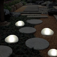 Lampe de table solaire en brique Verre Egg Shape Ground garden deck