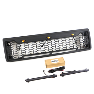 Parrilla Delantera Personalizada para Auto, Rejilla Negra con Luz LED para <span class=keywords><strong>Ford</strong></span> <span class=keywords><strong>BRONCO</strong></span> F150 1987-1991 - Product Image 3