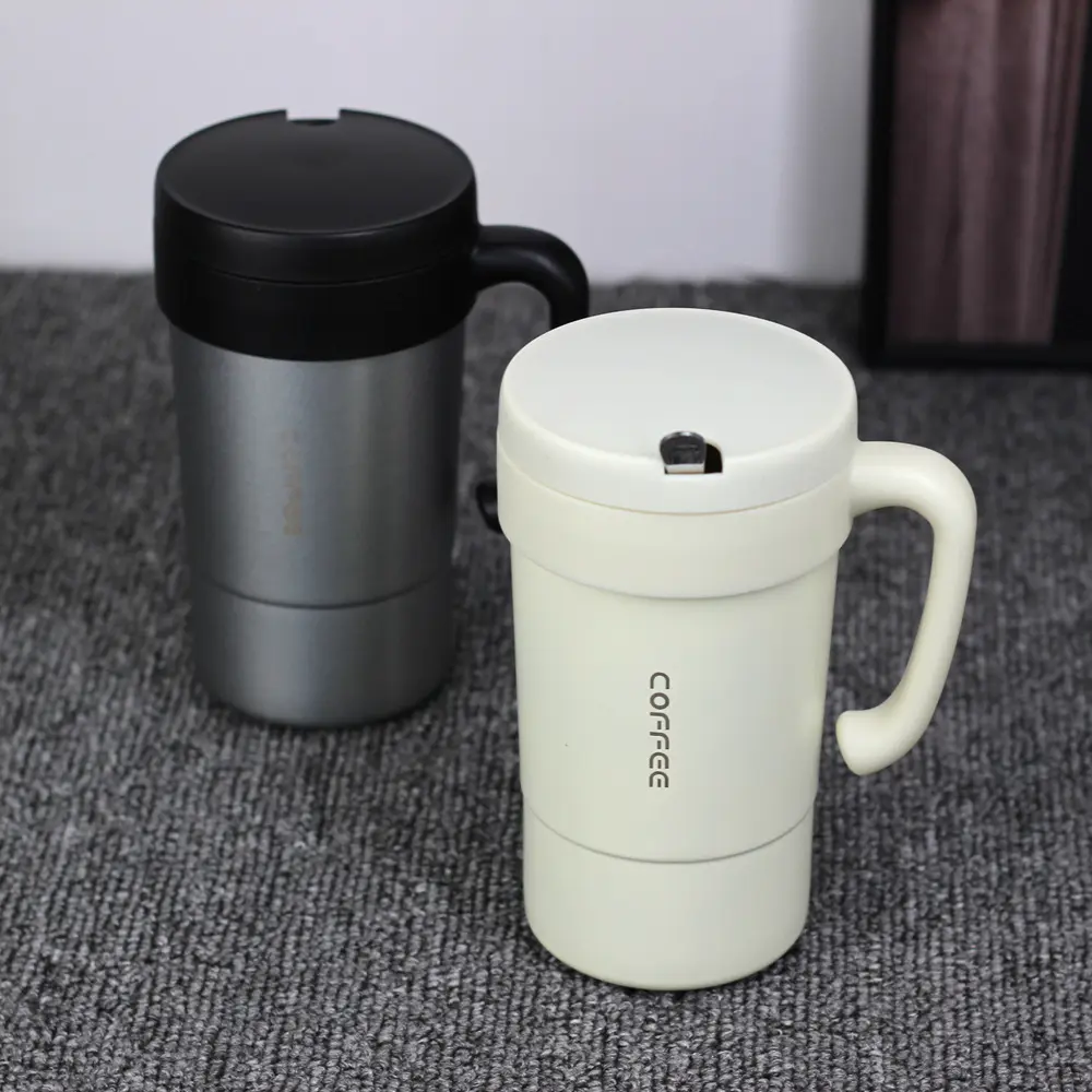 Hot bán 580ml Mug với muỗng 304 thép không gỉ cốc cà phê với xử lý cách điện cốc nước