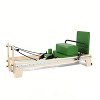 Equipo Comercial de Pilates Reformer: Cama Reformer de Madera de Arce para Estudio de Yoga y Bienestar