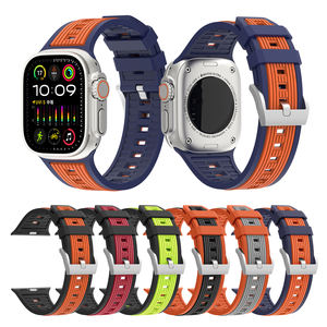 Bracelet de montre en silicone RYB Sport pour <span class=keywords><strong>Apple</strong></span> <span class=keywords><strong>Watch</strong></span> Ultra 2, bracelet de montre intelligente pour <span class=keywords><strong>Apple</strong></span> <span class=keywords><strong>Watch</strong></span> Series 10 9 8 <span class=keywords><strong>7</strong></span> 6 SE - Product Image 3