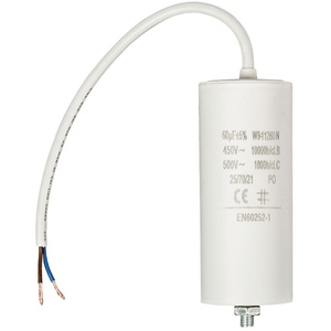 Condensador de 60F 450V con cable para aplicaciones de arranque y funcionamiento de motores - Product Image 1