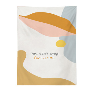 Decoración de Fondo Bohemia para Alojamiento y Desayuno, <span class=keywords><strong>Tapiz</strong></span> con Arte Nórdico, Bloques Geométricos, Patrón de Girasol y <span class=keywords><strong>Cactus</strong></span>, Impresión de Letras - Product Image 5