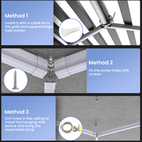 Éclairage LED hexagonal pour garage, lumière en nid d'abeille pour zone d'entretien de garage, sans angles sombres