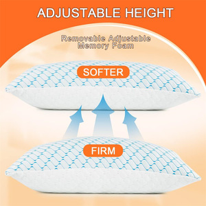 Almohada Corporal Moderna de Espuma Viscoelástica con Relleno Granulado de Rebote Lento DZ026, Forma Cuadrada, Tamaño Queen/King, 400 Hilos - Product Image 3