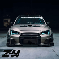 Nouvel ensemble de phares Mitsubishi Lancer RGB style EVO, projecteur laser LED, feux de jour, clignotants séquentiels, 12V
