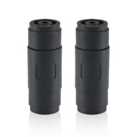 Adaptateur Speakon femelle-femelle 4 broches NL4 noir pour câble audio, rallonge de connecteur pour mixeur et amplificateur