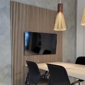 Pannelli Acustici Fonoassorbenti a Doghe da Parete di Buona Qualità Griglia Insonorizzante Pannello Murale Acustico Decorativo <span class=keywords><strong>in</strong></span> <span class=keywords><strong>MDF</strong></span> - Product Image 5