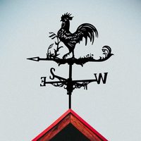 Meilleures ventes : Aiguille d'vent artisanale style européen antique, motif Aigle et Coq, ornement de toit de jardin pour la détermination de la direction du vent