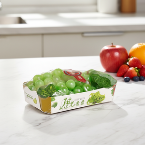 Caja en Forma <span class=keywords><strong>de</strong></span> Barco <span class=keywords><strong>para</strong></span> Frutas, Fabricada con Materiales Reciclados Biodegradables <span class=keywords><strong>de</strong></span> Grado Alimenticio, con Laminado Mate - Product Image 1