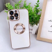 Coque de téléphone en TPU souple de galvanoplastie transparente antichoc de luxe pour iphone 12 13 14 15 couverture mobile téléphone capa personnalisé