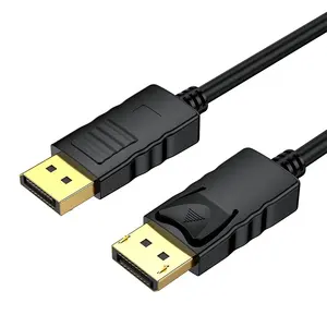 1.8M Zwart Displayport Kabel 1.4V Vergulde Dp Mannelijke Naar Dp Mannelijke Videokabel Met 4K Resolutie Voor Laptop Docking Station