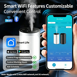 Diffuseur de parfum de voiture sans eau à air froid de luxe, type C, 2000 mAh, rechargeable, en alliage d'aluminium, nébuliseur aromatique - Product Image 4