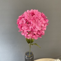 Batang Bunga Hydrangea Putih Buatan Real Touch untuk Dekorasi Pernikahan, Buket Bunga Buatan, Bunga Palsu dengan Daun yang Realistis