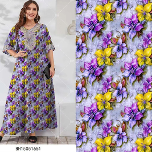 Shaoxing fabbrica all'ingrosso stampa digitale 100% viscosa <span class=keywords><strong>Rayon</strong></span> tessuto con stampa modale morbido per abiti da donna indumento - Product Image 1