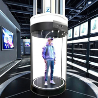 Affichage holographique cylindrique 3D interactif Ai HoloTube, boîte d'affichage holographique cylindrique pour la publicité à usage commercial