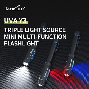 ไฟฉายพกพา TANK007 กันน้ำ ป้องกันรังสียูวีเอ รุ่น Y3 ไฟ LED สีขาวและสีแดง ตัวเรือนอะลูมิเนียม ใช้ในชีวิตประจำวัน ไฟฉายอเนกประสงค์ <span class=keywords><strong>3</strong></span> in 1 - Product Image 2