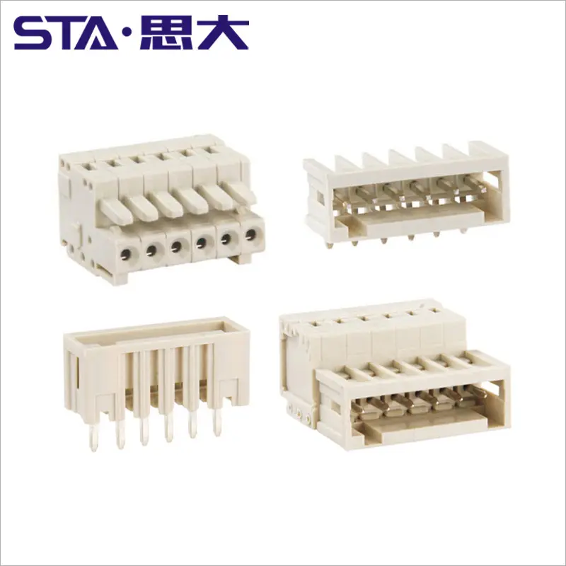 Terminales MCS PCB de 2,5mm, con palanca de bloqueo, 8EDGKR, conectores hembra o macho de 2 a 5 vías