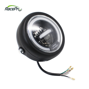 RACEPRO 6.5 pouces 1 paire ronde <span class=keywords><strong>Vintage</strong></span> Cafe Racer Custom Bikes LED <span class=keywords><strong>phare</strong></span> de <span class=keywords><strong>moto</strong></span> avec support - Product Image 5