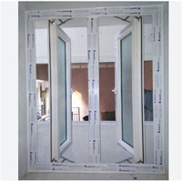 Fenêtres à battants Upvc de style européen de haute qualité Fenêtre à battants UPVC à double ouverture
