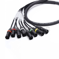 Câble audio équilibré ABCCABLS DB25 vers XLR mâle 8 canaux 3 broches pour enregistrement en studio, console de mixage, microphones (1M)