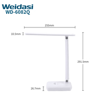 Lampe de Lecture LED Pliable avec 3 Niveaux de Luminosité et Support Téléphone Intégré