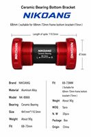 Support de pédalier de vélo OEM 68 mm-73 mm pour VTT et vélo de route, noir et rouge, pièces de rechange pour vélo