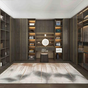 Fabricant de meubles sur mesure Meubles de chambre à coucher Armoire moderne modulaire en bois Design Garde-robe de chambre Style minimaliste - Product Image 1