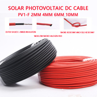 Einadriges Solar PV1-F/H1Z2Z2-K Solar-DC-Kabel 2,5/4/6mm² 1500V DC TÜV-Zertifiziert XLPO-Isolierung für Photovoltaik-Solarmodule