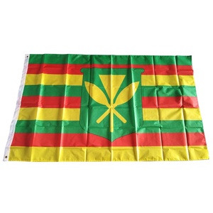 Cờ Cổ 75D Polyester 3x5ft Hawaii Maori Xanh Lá Vàng Cờ Đỏ Giao Hàng Nhanh - Product Image 6