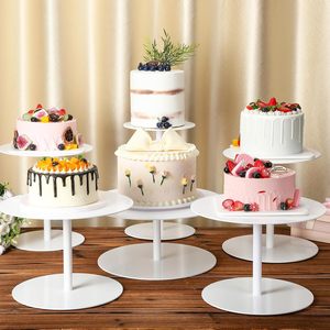 Set di Alzatine per Torte in Acrilico Bianco a 6 Livelli, Diametro Disco 8-14 Pollici, Alzatine Alte per Torte, Perfette per Matrimoni, Baby Shower, Tavolo Dessert - Product Image 4