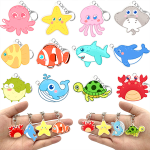 Llavero de Acrílico con Diseño Creativo de Animales Marinos, Colgante Decorativo de Moda, Pequeño Regalo Promocional - Product Image 1