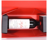 Caja de Regalo Ecológica y Biodegradable con Recubrimiento para Vino, Plegable y Magnética, para Botellas de Whisky y Vino Tinto