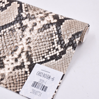Vente en gros de cuir d'usine Rouleau imitation cuir Motif serpent Tissu artificiel en cuir PU Matériau de chaussure pour chaussures