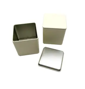高級食品茶包装金属缶ボックスホット販売正方形茶容器缶