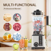Krachtige blender met roestvrijstalen messen, 4-in-1 sapcentrifuge, blender en mixer voor thuisgebruik.