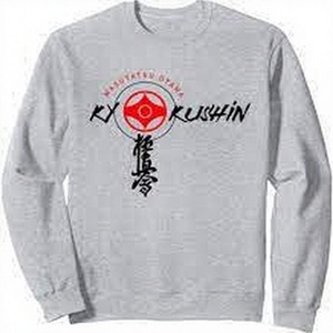 Sudadera de Karate Kyukushin Negra para Hombre con Logotipo Estampado en la Espalda, Manga Larga, 160g, Corte Regular, Camiseta de Algodón - Product Image 2