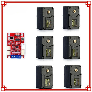 6 unidades de controladores <span class=keywords><strong>Feetech</strong></span> <span class=keywords><strong>STS3215</strong></span> de 19KG y 7.4V de doble eje TTL para RC, compatibles con SO-ARM100, de larga duración - Product Image 1