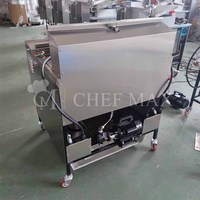 Friteuse commerciale à double cuve au gaz naturel/GPL pour frites de pommes de terre, poulet, machine à frire sous pression pour restaurant de restauration rapide