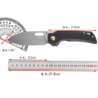Couteau de poche pliable Hongrui personnalisé en acier M390 avec manche en titane pour la chasse, le camping, la survie et l'EDC
