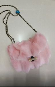 Borsa a Tracolla in Pelliccia di Volpe Delicata sulla Pelle per Signore, Vendita <span class=keywords><strong>Online</strong></span> - Product Image 6